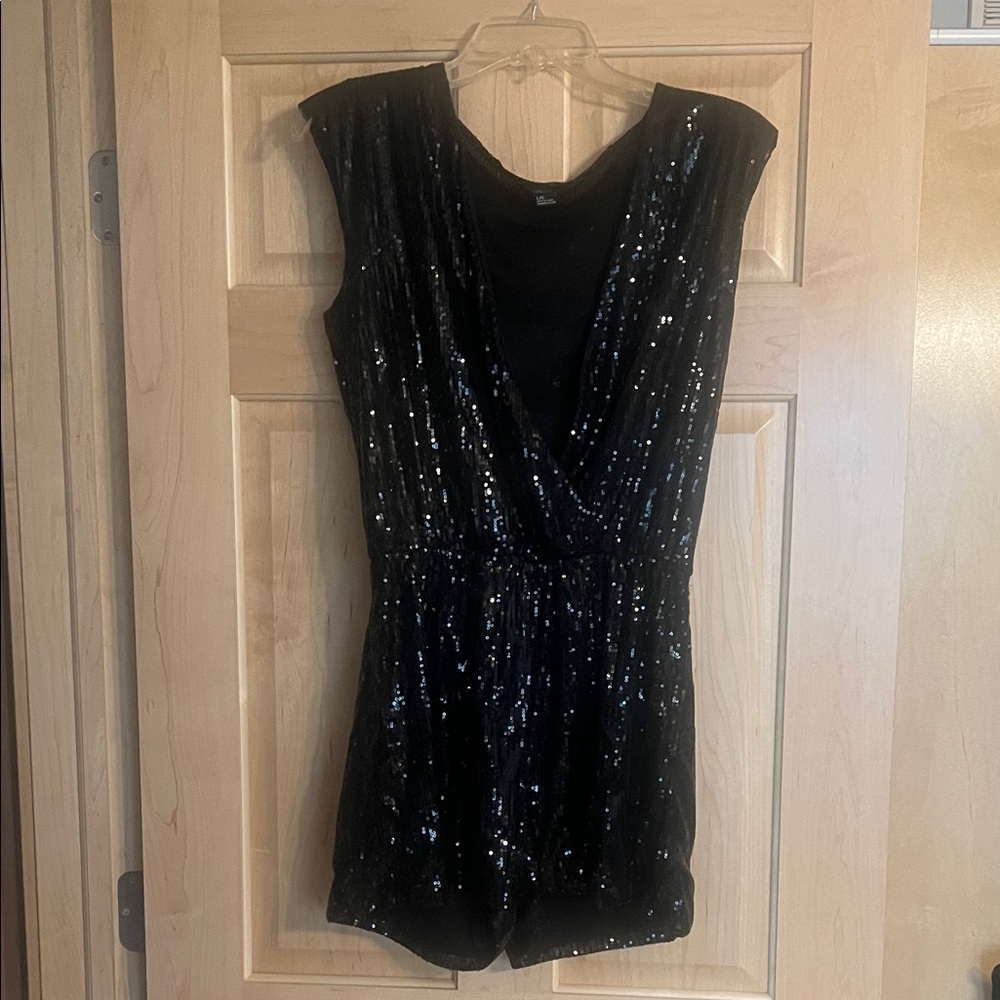 Forever 21 Black Sequin Romper